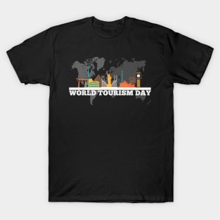 World Tourism Day - Take The Map & Travel With Your Buddies T-Shirt